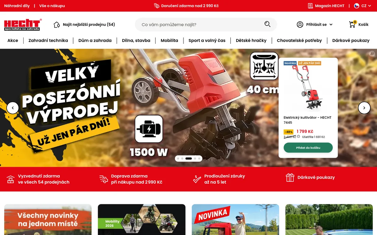 Ukázka e-shopu Hecht