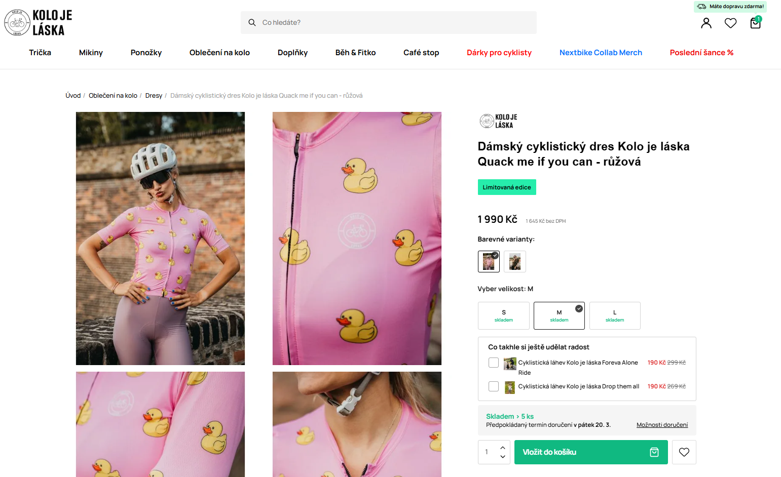 Screenshot e-shopu Kolo je láska